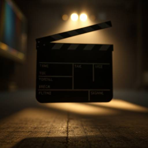 Clap de cinéma, symbolisant le début d'un tournage.
