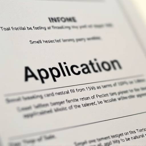 Un formulaire de candidature à moitié rempli, symbolisant le processus d'inscription.