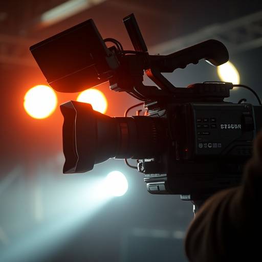 Une caméra de cinéma professionnelle, symbolisant la création cinématographique.